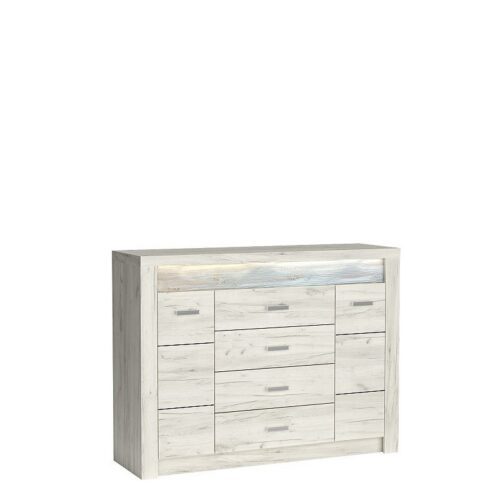 Komoda Indianapolis 137 cm dub craft biela Komoda Indianapolis 137 cm dub craft biela