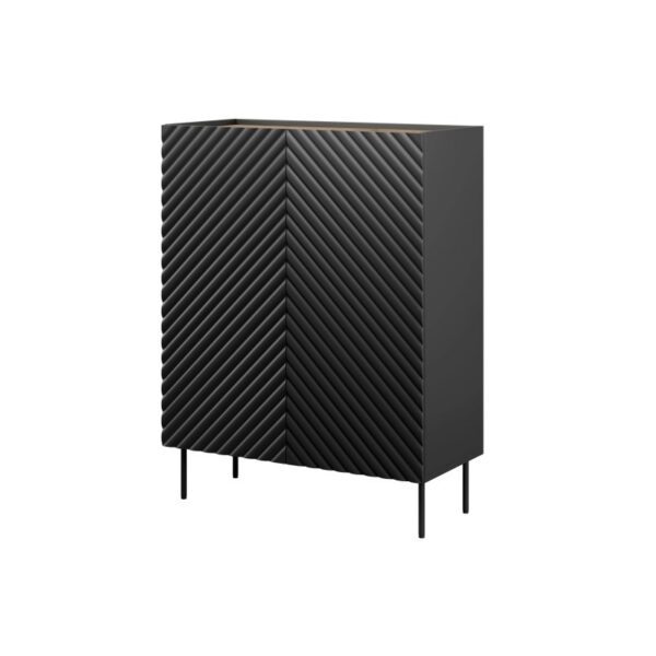 Komoda Onda 2D 127 cm černá/dub artisan
