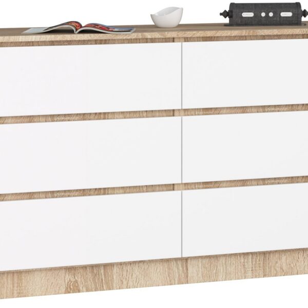 Komoda Rollo K 140 cm dub sonoma/biela