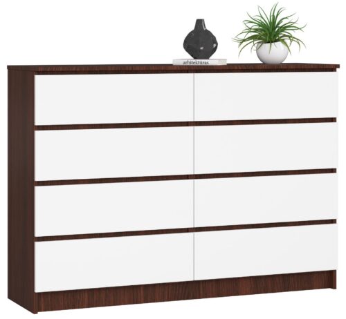 Komoda Rollo X 140 cm wenge/biela Komoda Rollo X 140 cm wenge/biela