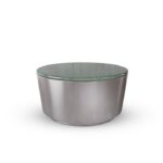 Konferenční stolek Cangas 80 cm šedý/zelený mramor
