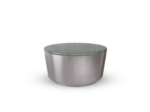 Konferenční stolek Cangas 80 cm šedý/zelený mramor Konferenční stolek Cangas 80 cm šedý/zelený mramor