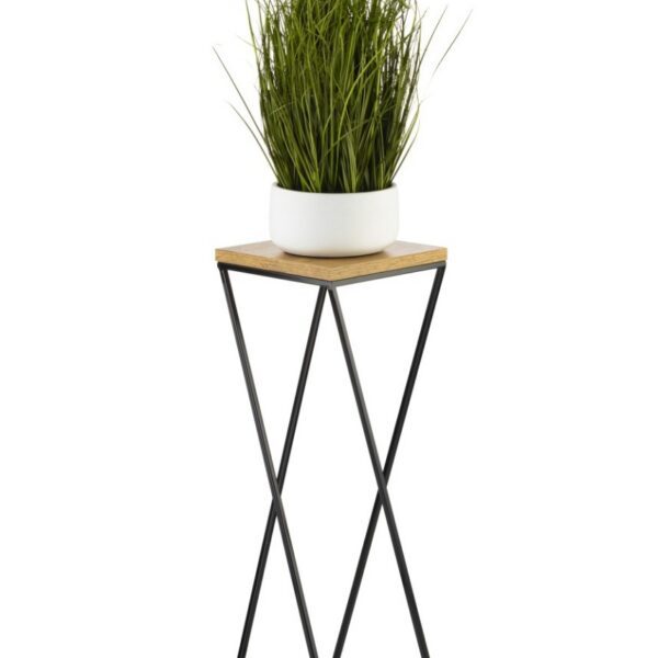 Kvetinový stojan LOFT I 70 cm čierny/dub lancelot