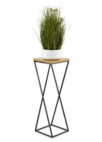 Kvetinový stojan LOFT I 70 cm čierny/dub lancelot Kvetinový stojan LOFT I 70 cm čierny/dub lancelot
