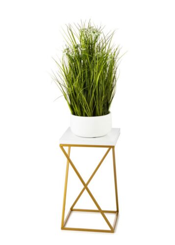 Kvetinový stojan LOFT III 40 cm zlatý/biely Kvetinový stojan LOFT III 40 cm zlatý/biely
