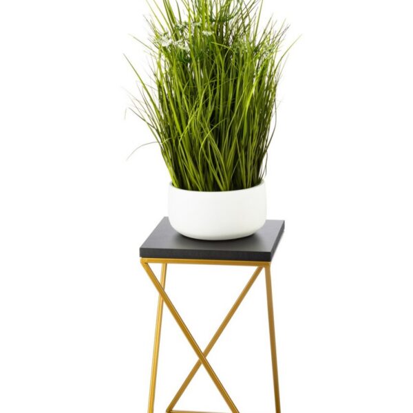 Kvetinový stojan LOFT III 40 cm zlatý/čierny