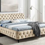 LuxD Dizajnová posteľ Rococo 180 x 200 cm šampanský zamat