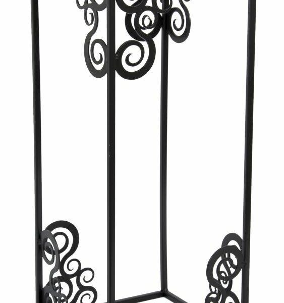 Moderný stojan na kvetináč ORNAMENT ČIERNY-60 cm