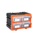 Organizér Damir se 4 přihrádkami černý/oranžový