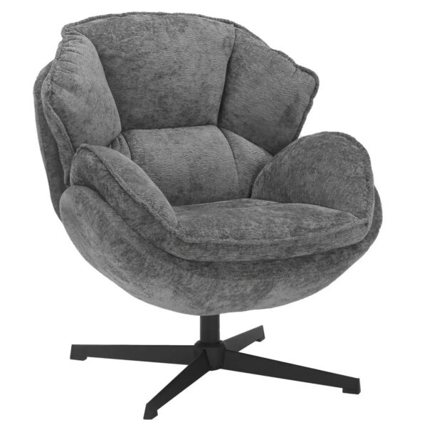 Otočné designové křeslo Betty šedé