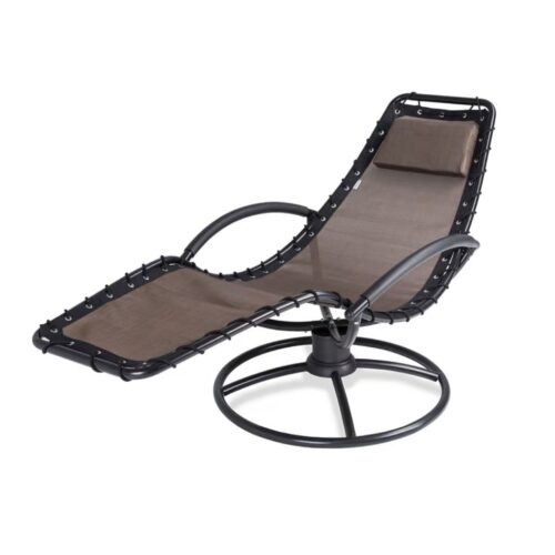 Relaxační lenoška Leroyce hnědá/černá Relaxační lenoška Leroyce hnědá/černá