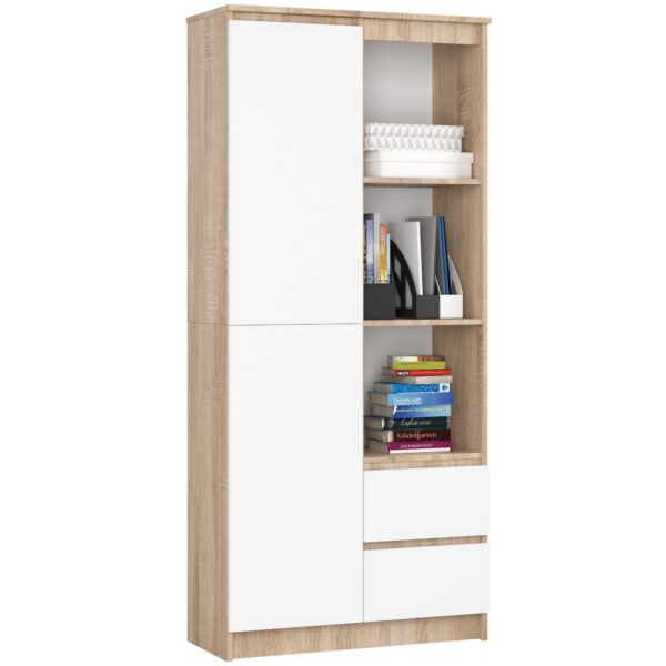 Skriňa Rexa 80 cm dub sonoma/biela