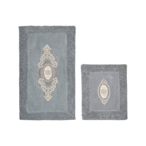 Súprava 2 kusov kúpeľňových predložiek Oriental Gray šedá Súprava 2 kusov kúpeľňových predložiek Oriental Gray šedá