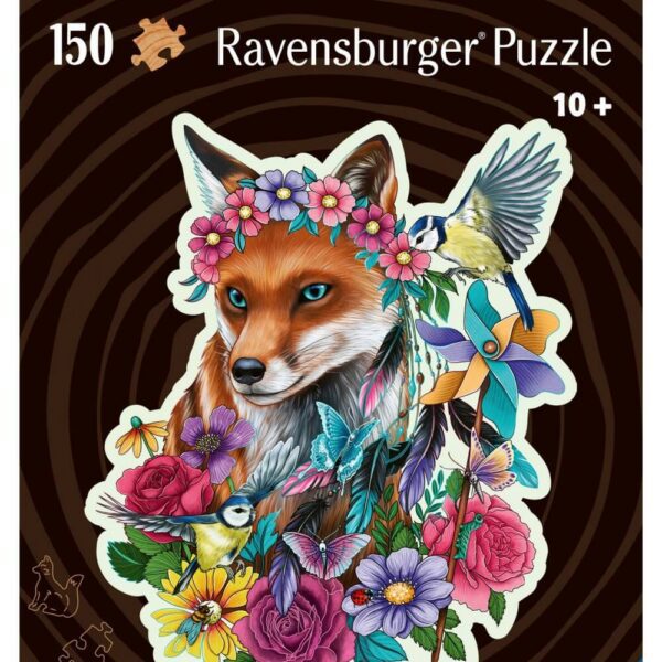 Zažite neporovnateľnú zábavu pri skladaní vysoko kvalitného dreveného puzzle s motívom farebnej líšky od spoločnosti Ravensburger