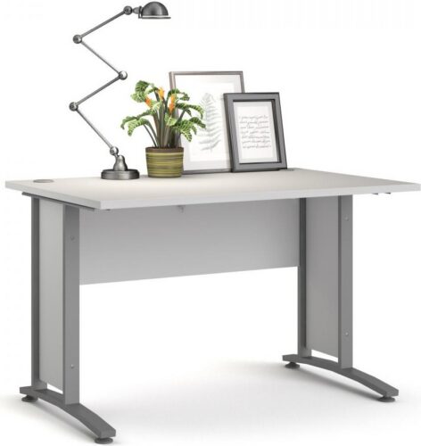 Písací stôl Kancelársky 80400/70 120 cm biely/strieborný Písací stôl Kancelársky 80400/70 120 cm biely/strieborný