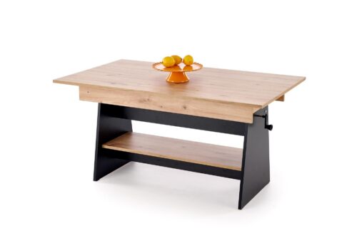 Rozkládací konferenční stolek Erika dub artisan/černý Rozkládací konferenční stolek Erika dub artisan/černý
