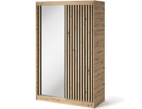 Šatní skříň Emerio se zrcadlem 120 cm dub Artisan Šatní skříň Emerio se zrcadlem 120 cm dub Artisan