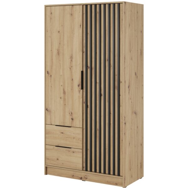 Šatníková skriňa Nelly 105 cm dub artisan/čierna