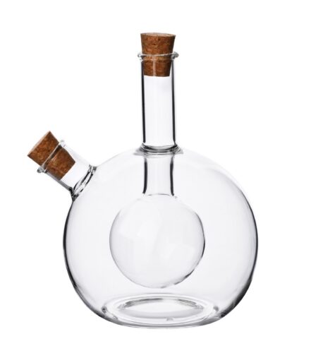 Sklenená fľaša 2v1 PETER na olej 400 ml a ocot 50 ml číra Sklenená fľaša 2v1 PETER na olej 400 ml a ocot 50 ml číra