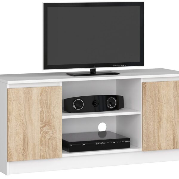 TV stolík Tonon 120 cm biely/sonoma