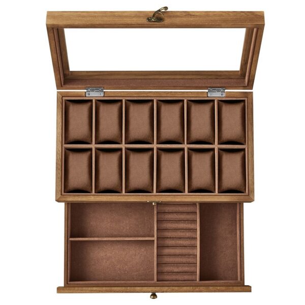 Úložný box na hodinky Vrangle 34 cm hnedý