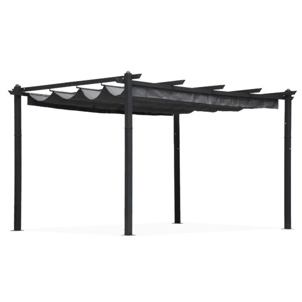 Zahradní pergola s posuvným střešním systémem Zenia 3x4 m šedá