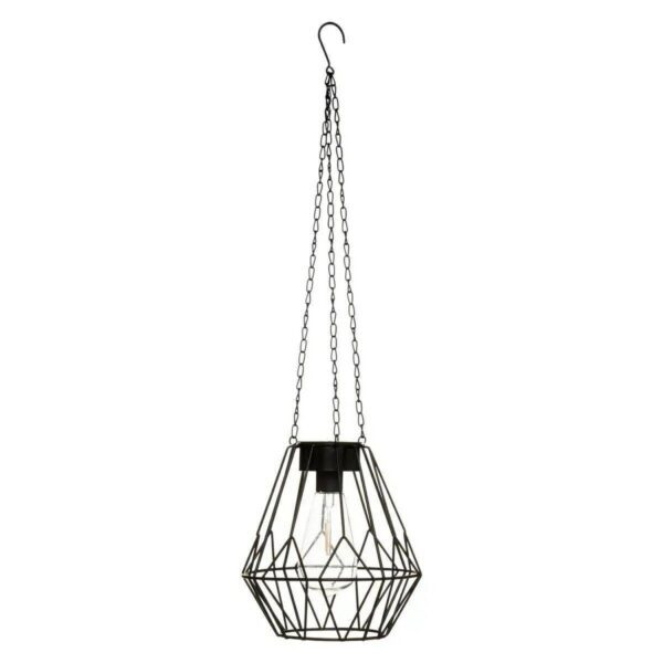 Závesná solárna lampa FLAVE čierna