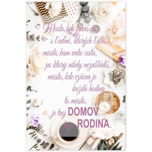 Obraz s rámom - Tvoj domov s kávou INSPIO obraz o domove a rodine krásne doplní váš interiér. Obrazy v ráme sa hodia do obývačky