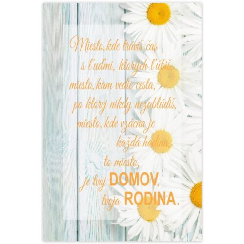 Obraz s textom v ráme - Tvoj domov... INSPIO obraz o domove a rodine krásne doplní váš interiér. Obrazy v ráme sa hodia do obývačky