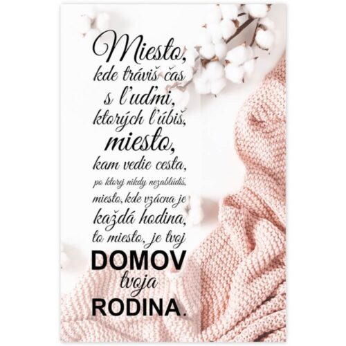 Tabuľka obraz INSPIO obraz o domove a rodine krásne doplní váš interiér. Obrazy v ráme sa hodia do obývačky