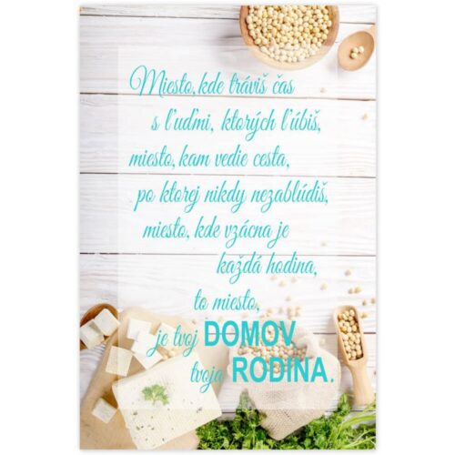 Obraz s rámom do kuchyne INSPIO obraz o domove a rodine krásne doplní váš interiér. Obrazy v ráme sa hodia do obývačky