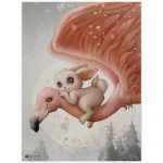 INSPIO plagáty a obrazy sveta plného fantázie s motívom magických letiacich tvorov a rozkošných zajačikov krásne doplnia detskú izbičku