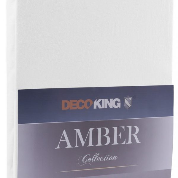 Bavlnené jersey prestieradlo s gumou DecoKing Amber biele