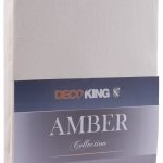 Bavlnené jersey prestieradlo s gumou DecoKing Amber krémové