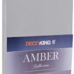 Bavlnené jersey prestieradlo s gumou DecoKing Amber oceľové