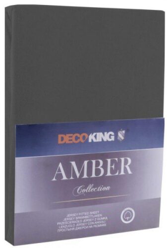Bavlnené jersey prestieradlo s gumou DecoKing Amber sivé Bavlnené jersey prestieradlo s gumou DecoKing Amber sivé