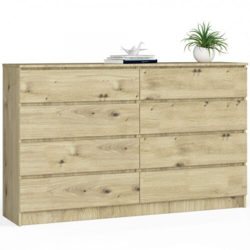 Komoda Kuba 160 cm 8 zásuviek dub artisan Komoda Kuba 160 cm 8 zásuviek dub artisan