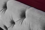 LuxD Dizajnová posteľ Laney 160x200 cm sivý zamat – Obrázok 4