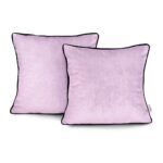 Obliečky na vankúše AmeliaHome Velvet Piping ružové