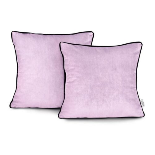 Obliečky na vankúše AmeliaHome Velvet Piping ružové Obliečky na vankúše AmeliaHome Velvet Piping ružové