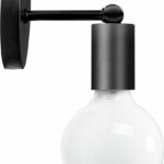 Nástenná lampa Bulb čierna 392205