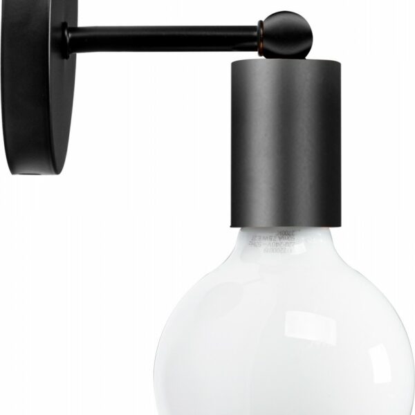Nástenná lampa Bulb čierna 392205
