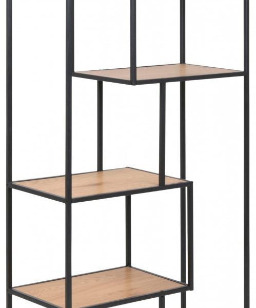 Regál Seaford 77x185 cm divoký dub