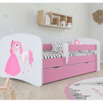 Dětská postel Babydreams princezna a poník růžová