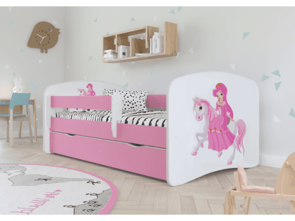 Dětská postel Babydreams princezna na koni růžová Dětská postel Babydreams princezna na koni růžová