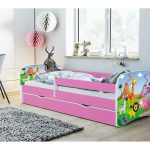 Dětská postel Babydreams safari růžová
