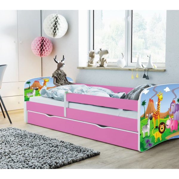 Dětská postel Babydreams safari růžová