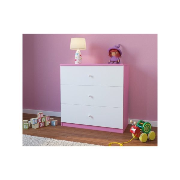Komoda Babydreams 80 cm růžová