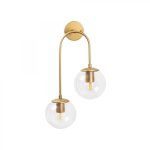 Nástěnná lampa Jevel I zlatá/čirá