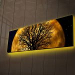 Obraz s led osvětlením Ledda Night 90x30 cm